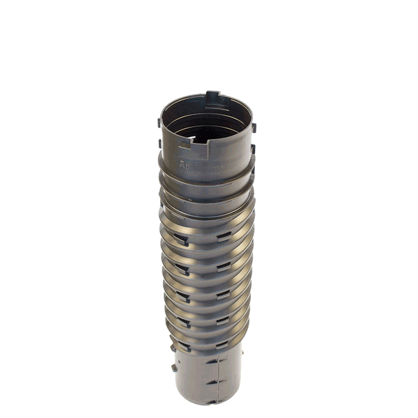 Animated GIF showing how the Adjustable Inlet height can be adjusted  by twisting the upper section